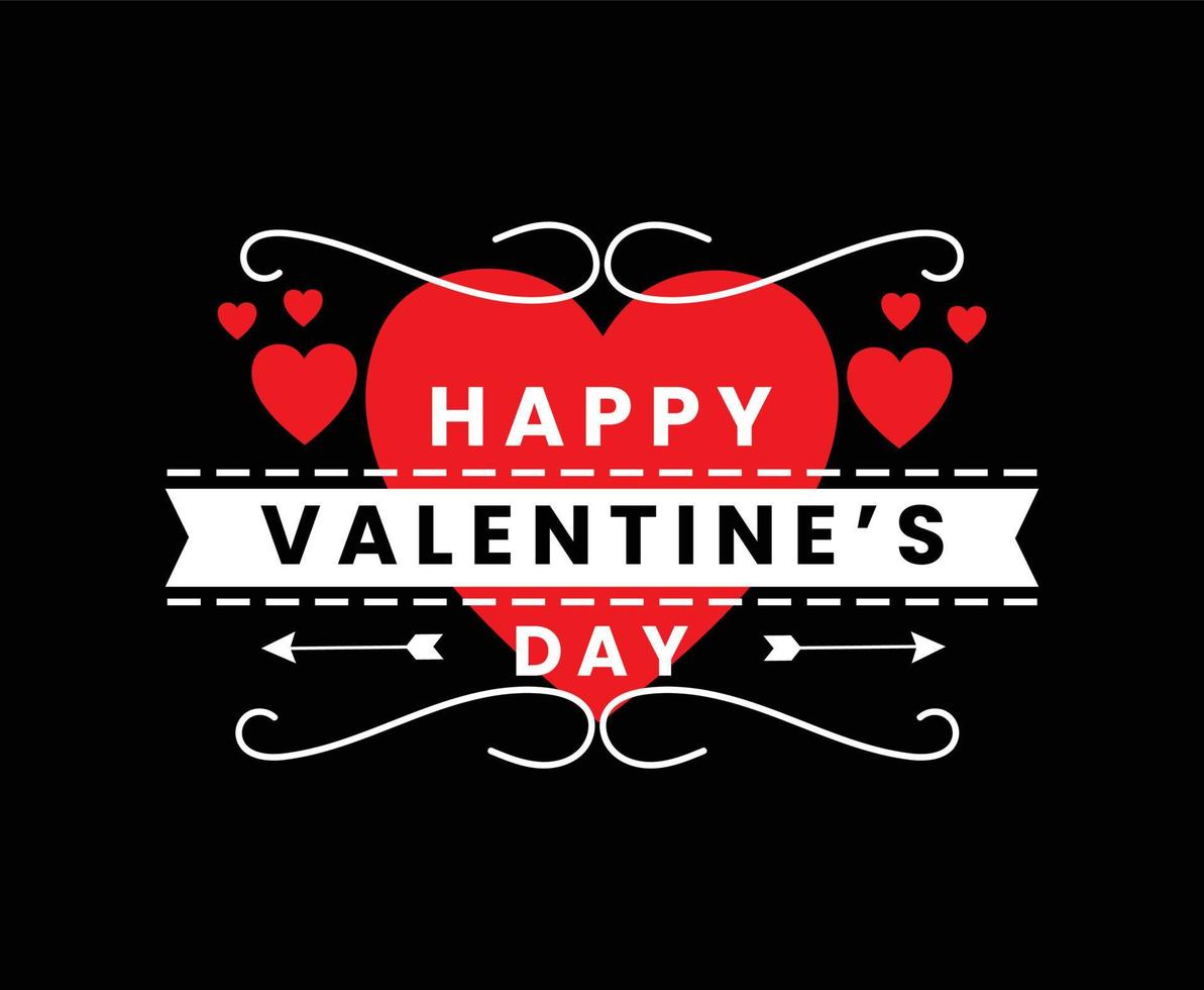 Happy Valentines Day Vector T-shirt Design