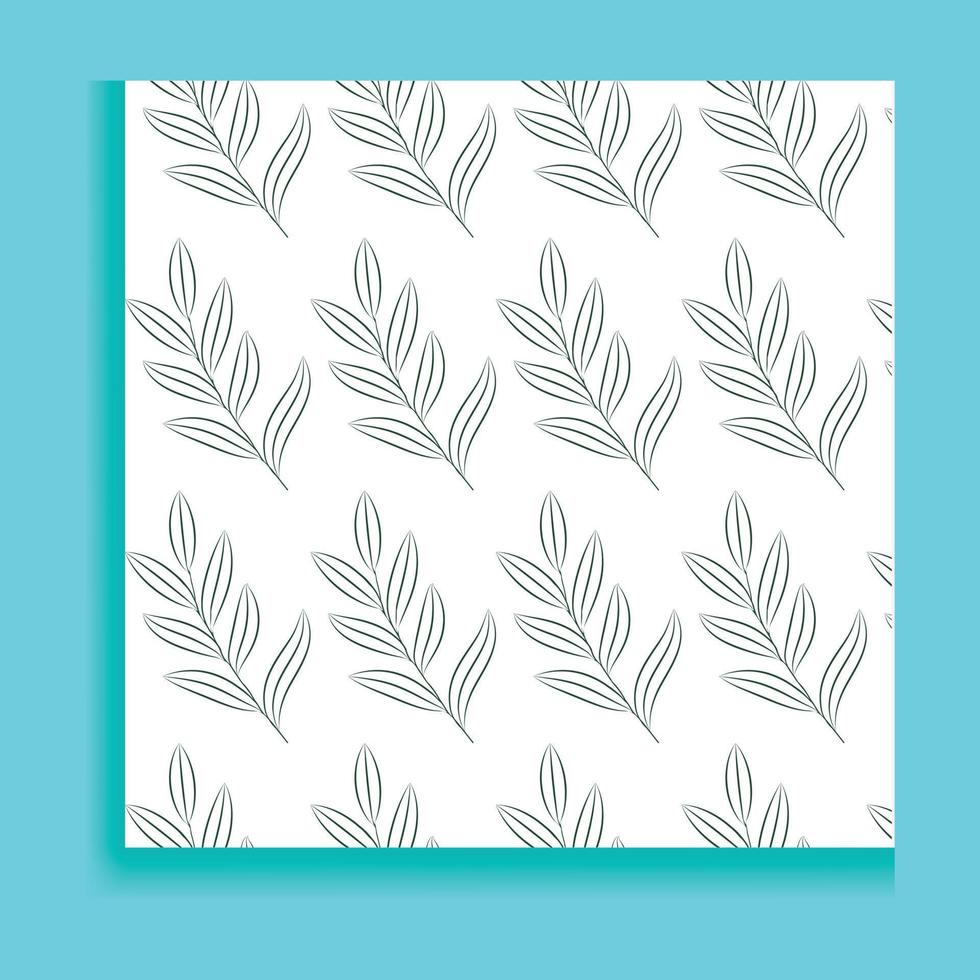 seamless abstract floral background with leaves vector