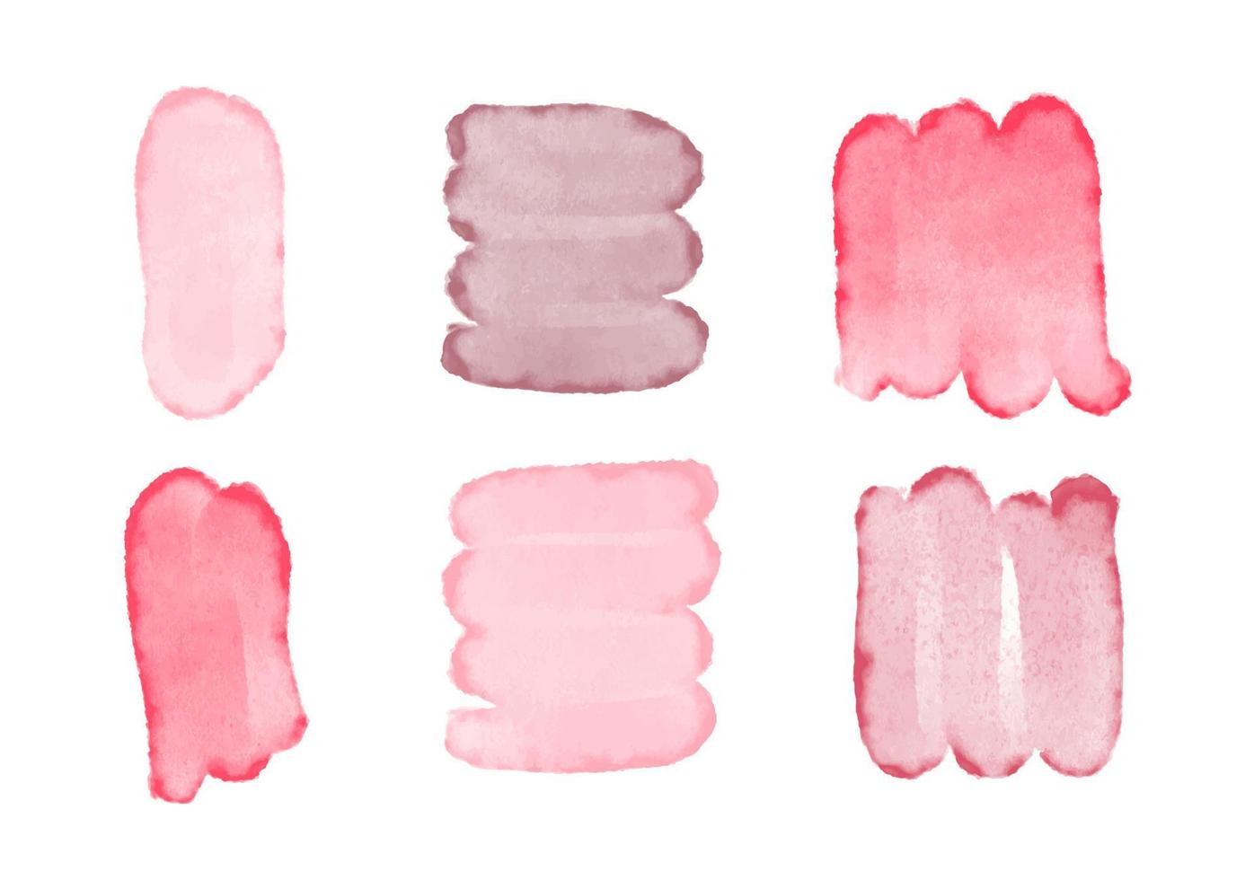 Blush pink watercolor stains Paint stropke. Vector illustration.