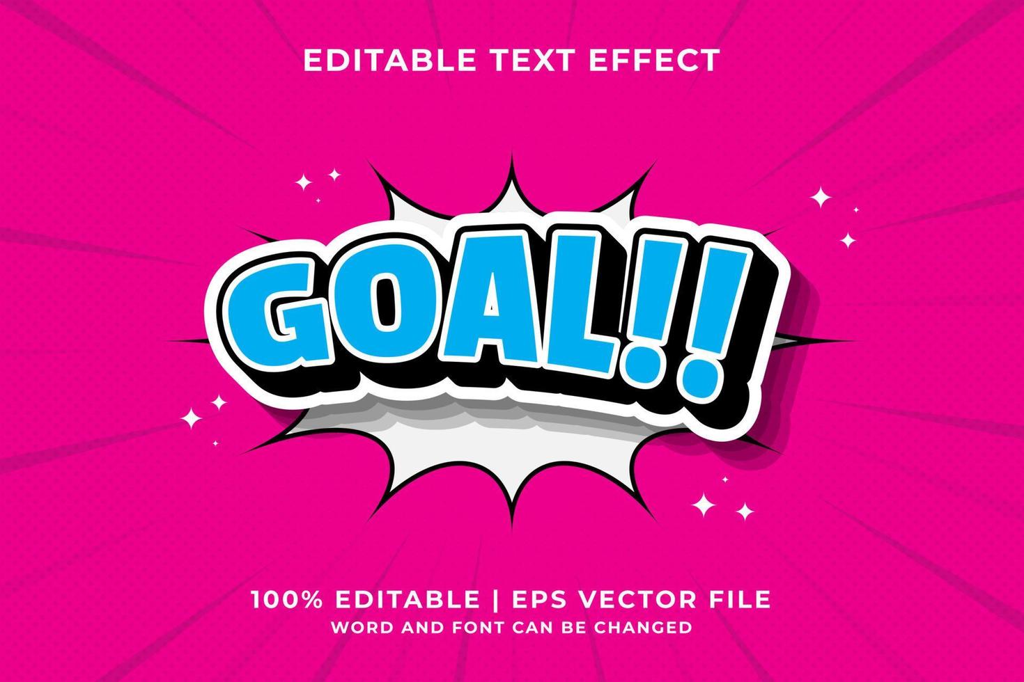 Editable text effect - Let's Go Cartoon template style premium vector