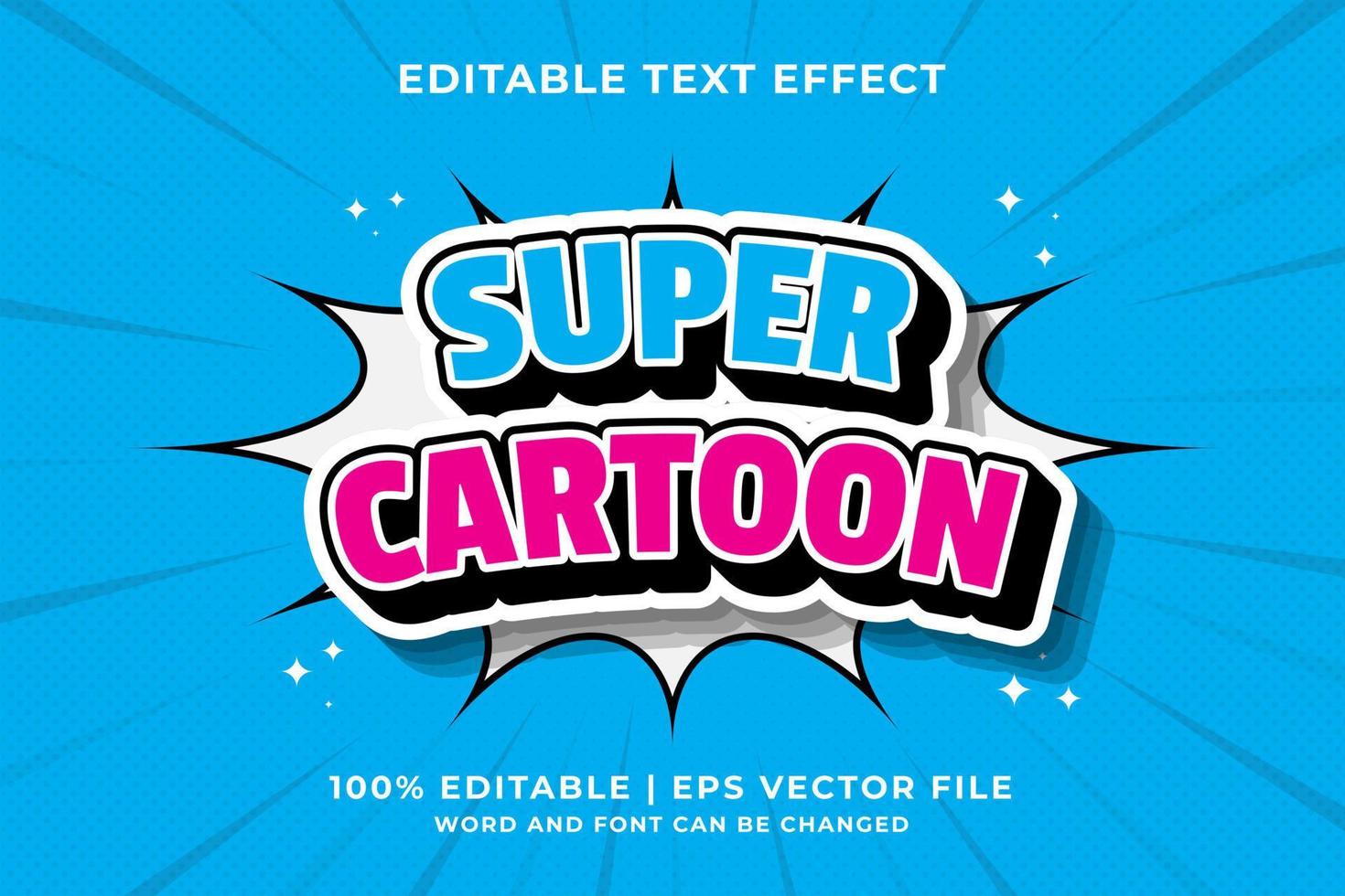 efecto de texto editable - vector premium de estilo de plantilla de dibujos animados vamos