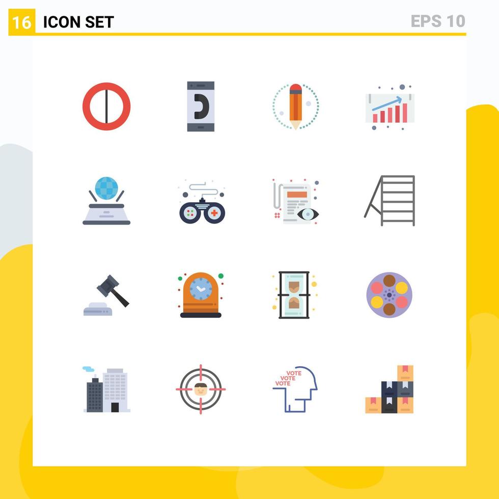 Universal Icon Symbols Group of 16 Modern Flat Colors of controller imagination process hologram sales Editable Pack of Creative Vector Design Elements