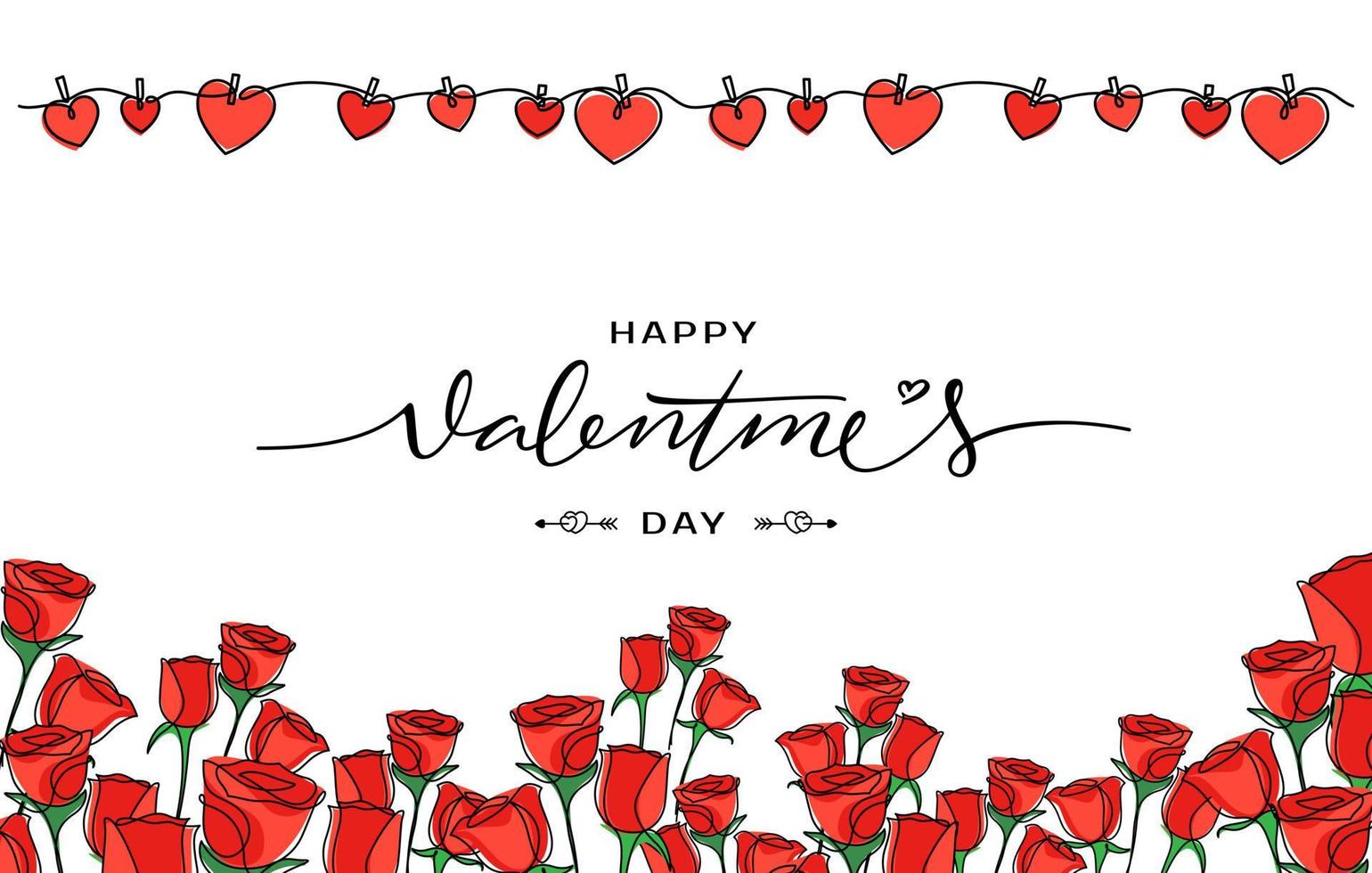 valentine's day background and decorated ornaments vector
