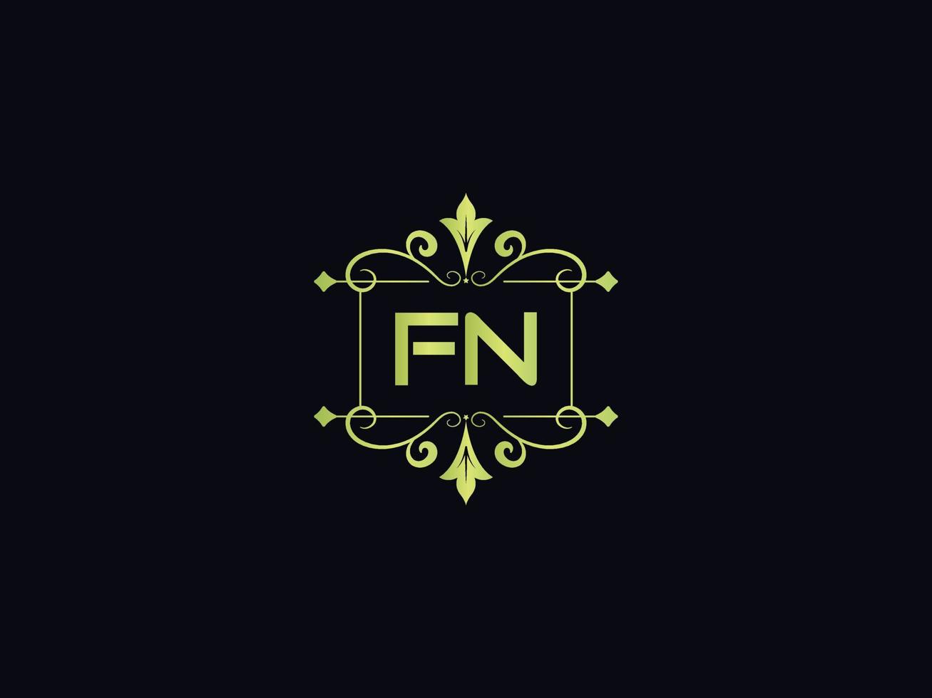 Modern Fn Logo Letter, Colorful Fn Luxury Logo Template vector