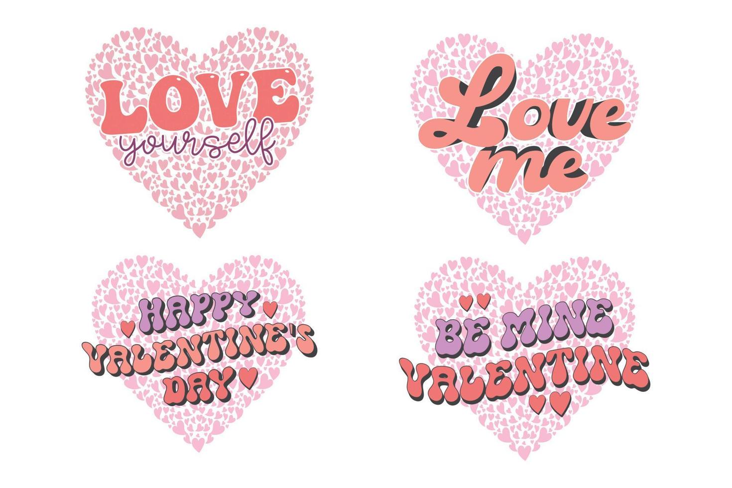 valentines day retro sublimation heart shape design happy ...