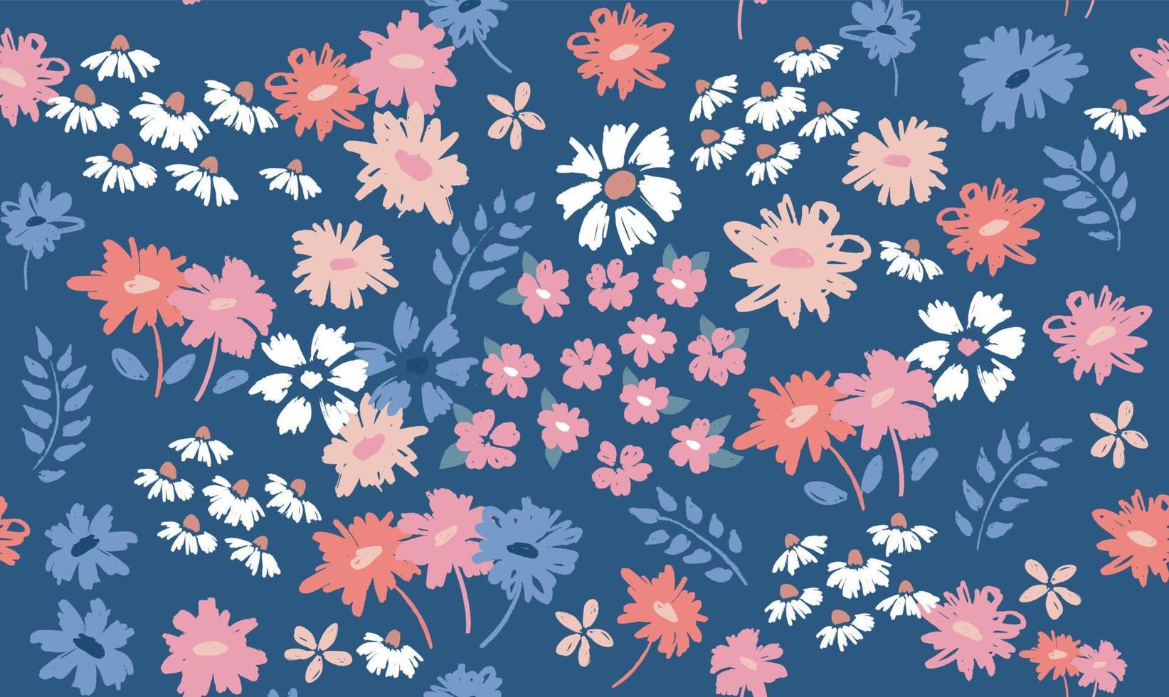 Floral background for textile, swimsuit, wallpaper, pattern covers, surface, gift wrap. vector