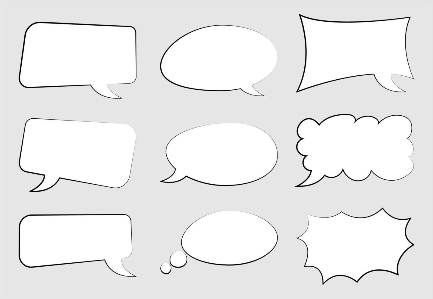 Collection of speech bubbles vector