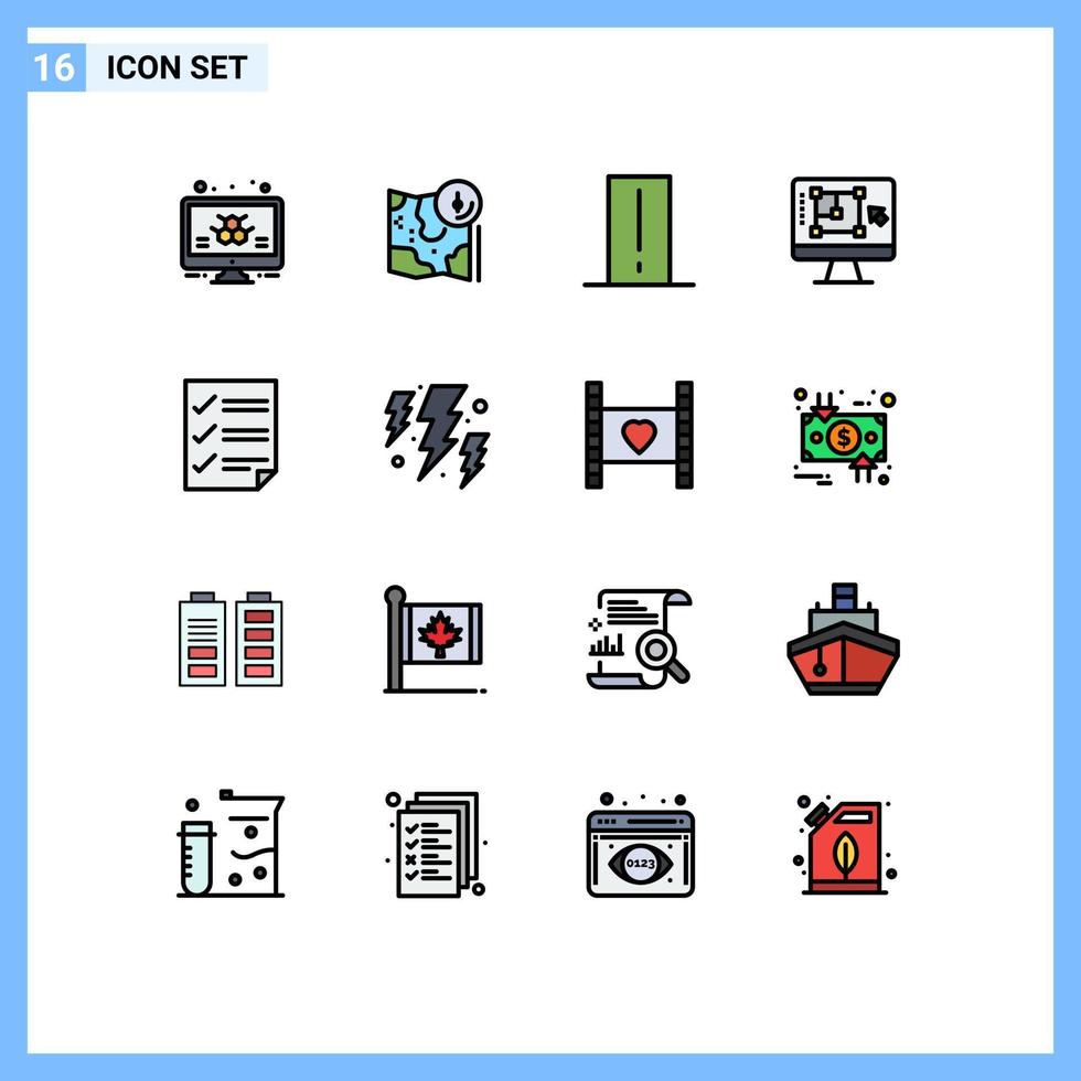 16 Creative Icons Modern Signs and Symbols of enhance decrease location computer gadget Editable Creative Vector Design Elements