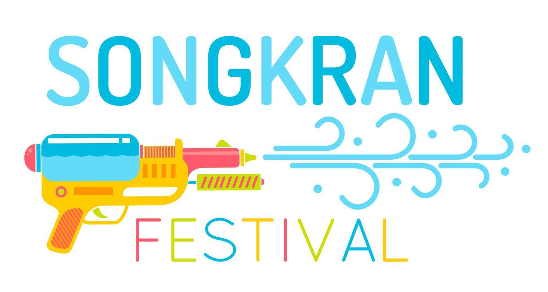 Songkran water festival vector