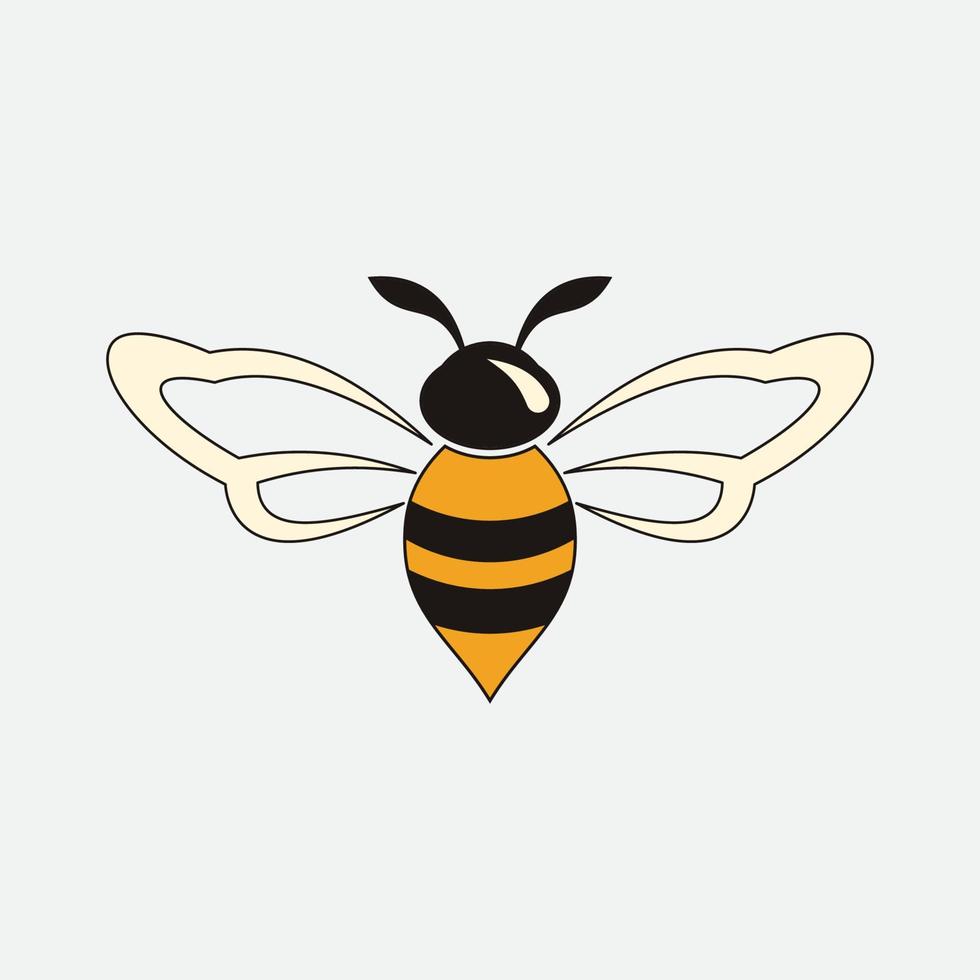 bee logo illustrations design icon vector