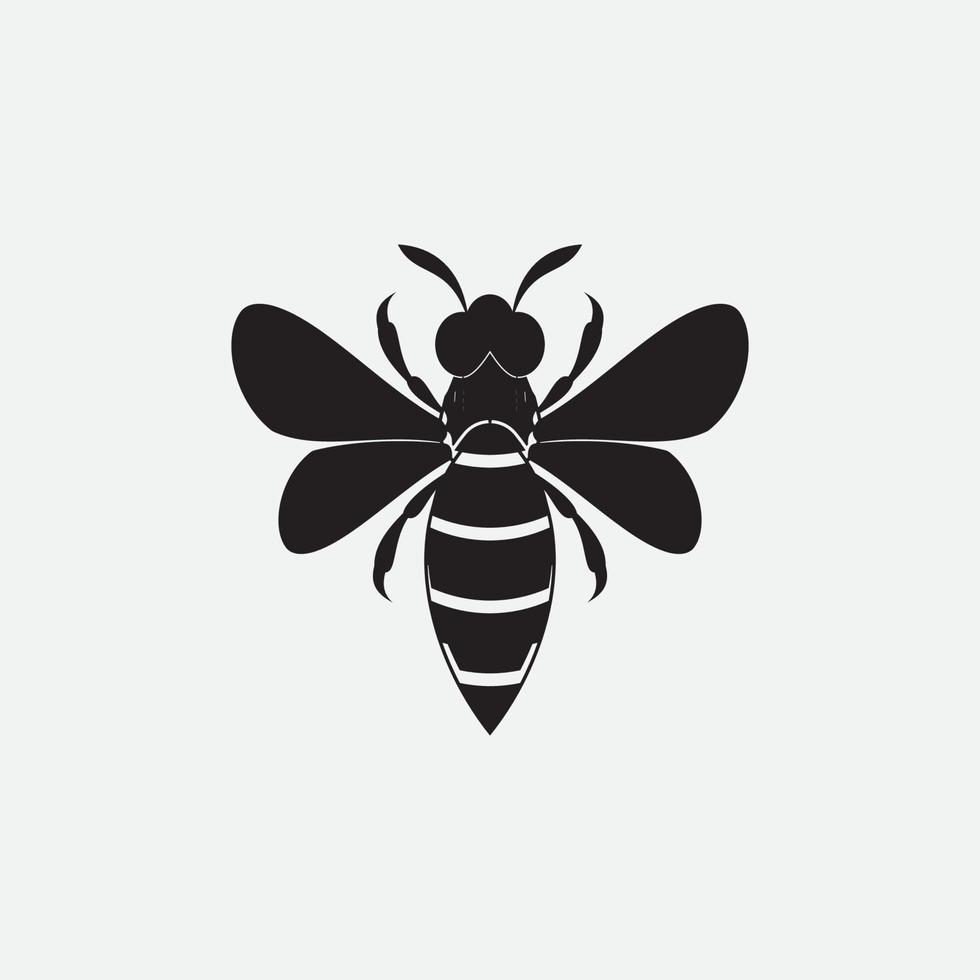 bee logo vector illustration design icon logo
