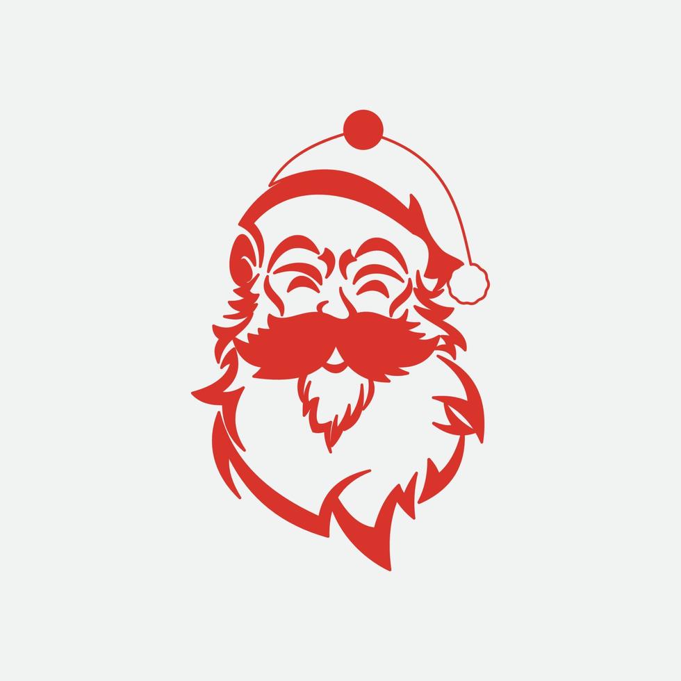 logotipo de icono de diseño de ilustraciones vectoriales de santa claus vector