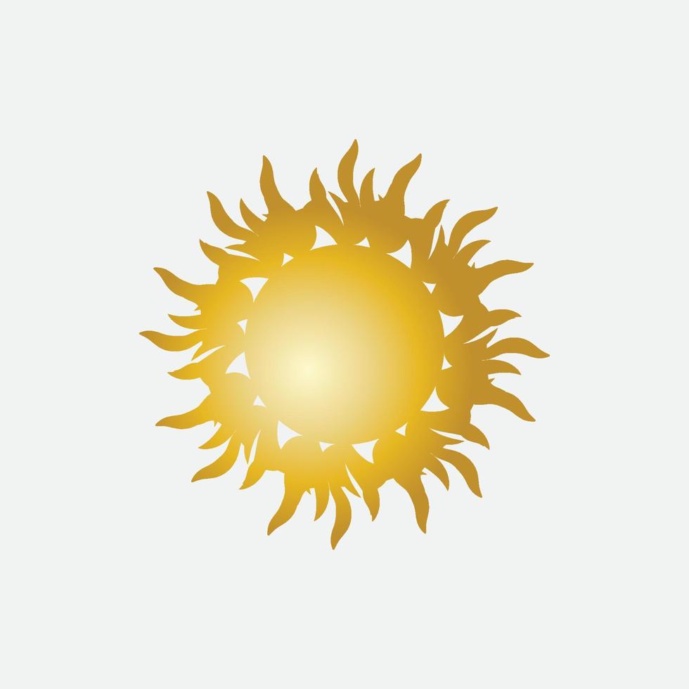 icono de ilustración de vector de sol