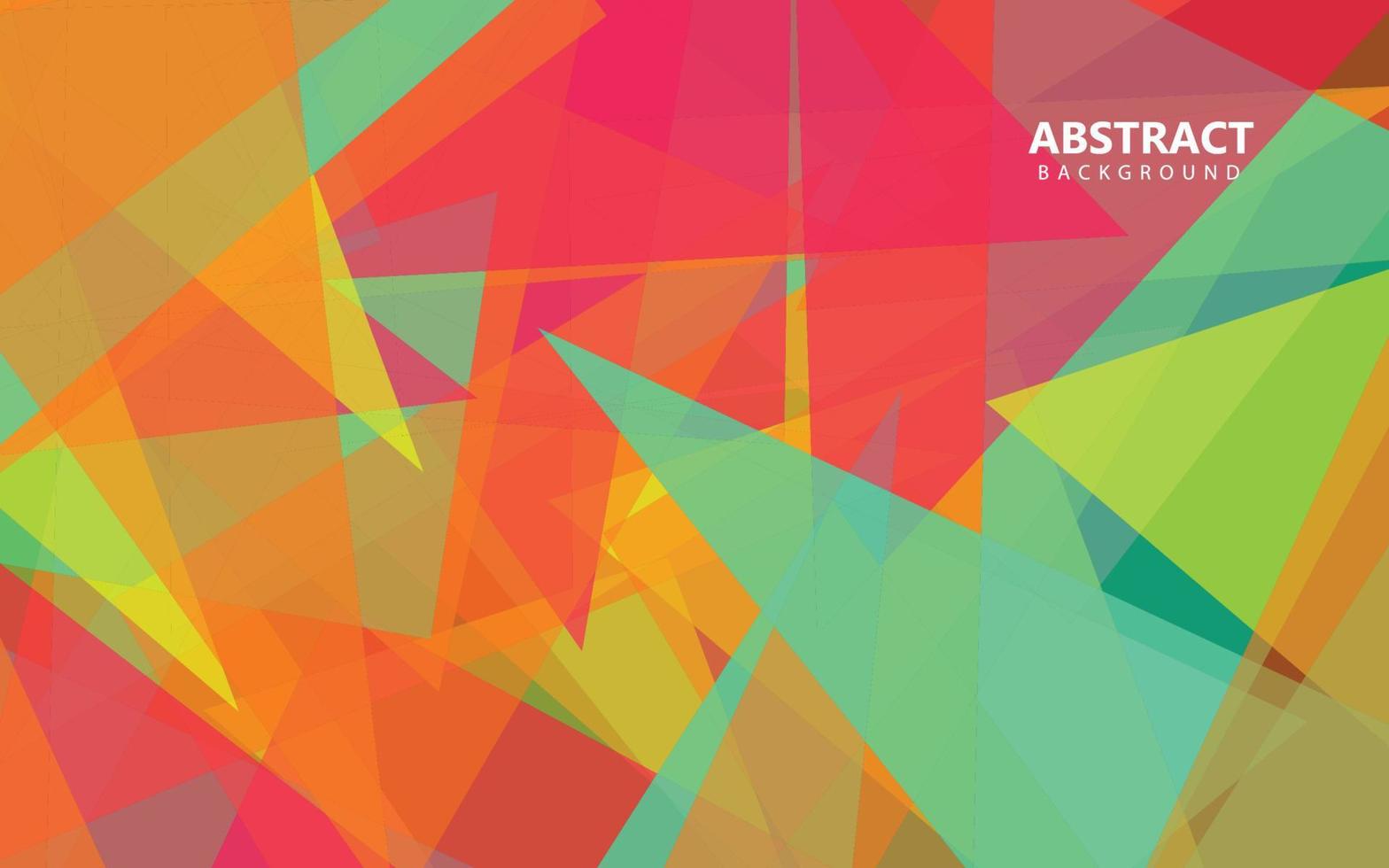 Abstract multicolor triangle shape transparant background vector