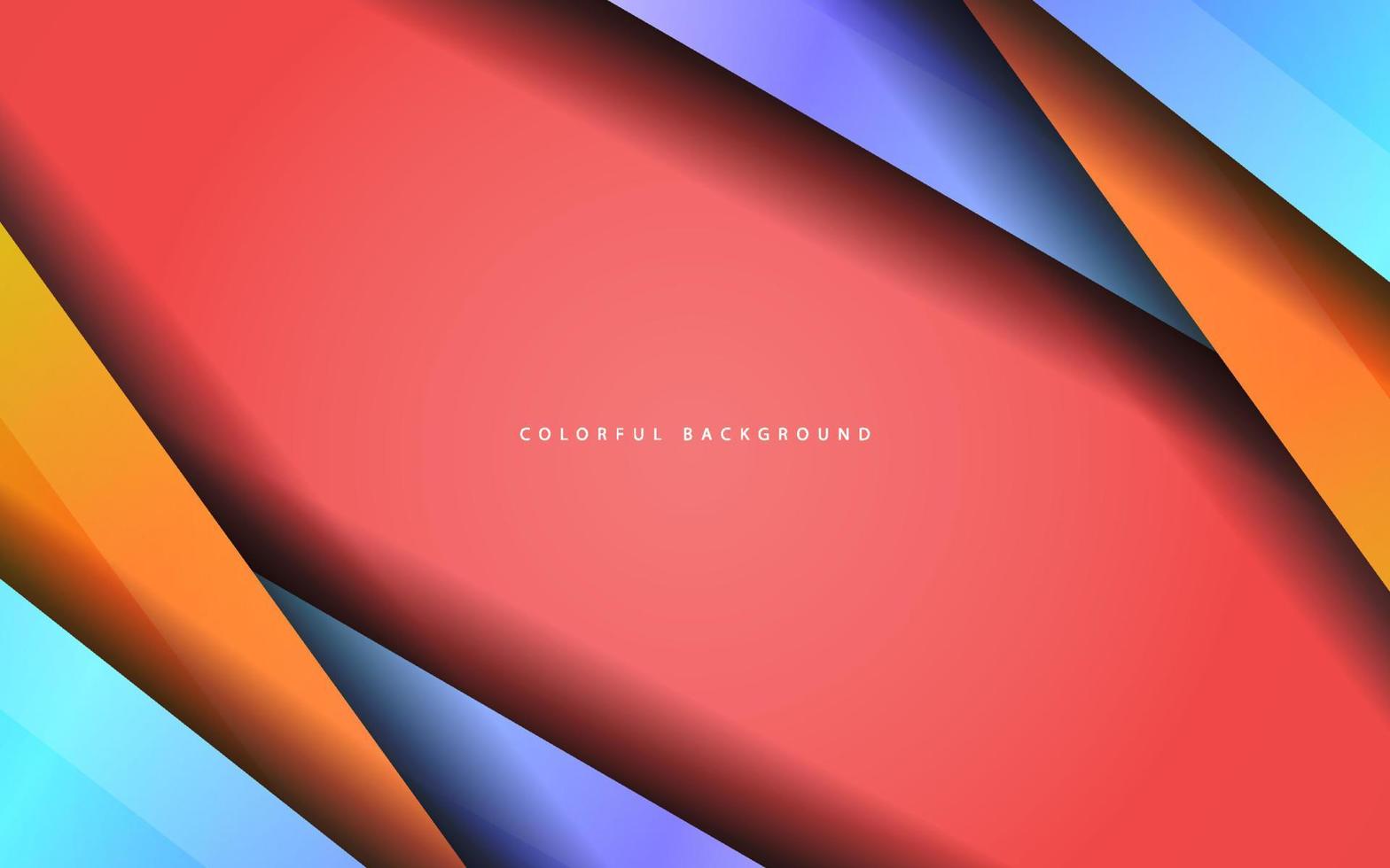 Abstract papercut overlap layer colorful background vector