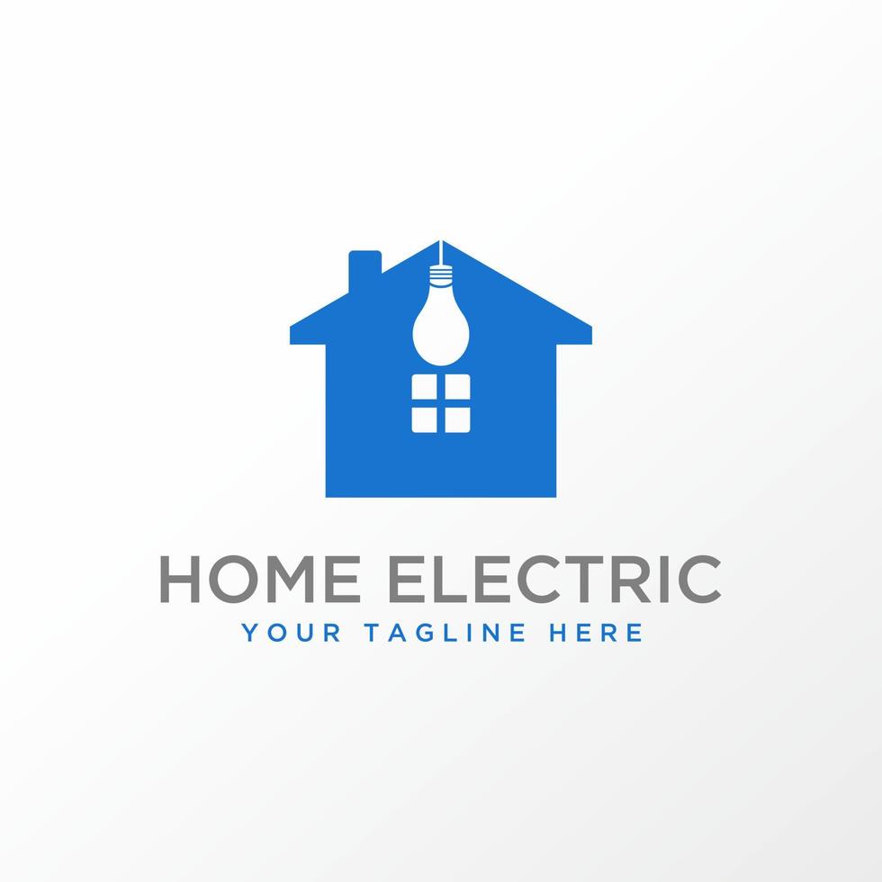simple and unique house and electrical component or lighting image graphic icon logo design abstract concept vector stock. Can be used as a symbol related to tech or property