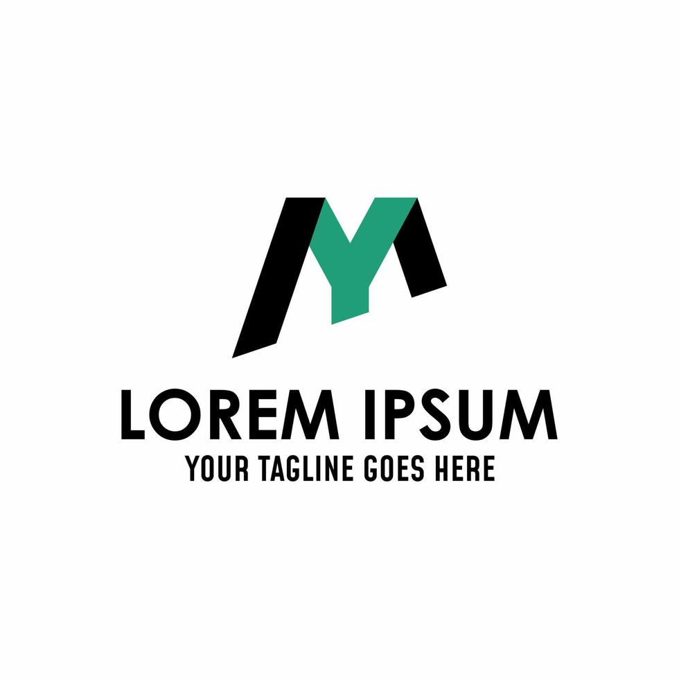Simple letter or word YM or MY connected font image graphic icon logo design abstract concept vector stock. Can be used in conjunction with initial or tranding