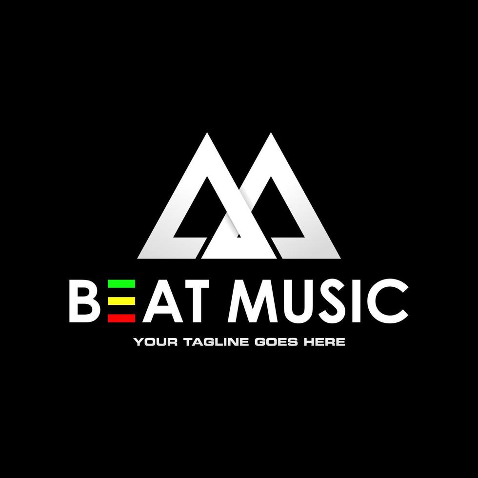 Simple two triangles or letter B font like mountain image graphic icon logo design abstract concept vector stock. Can be used as a symbol associated with initial or music