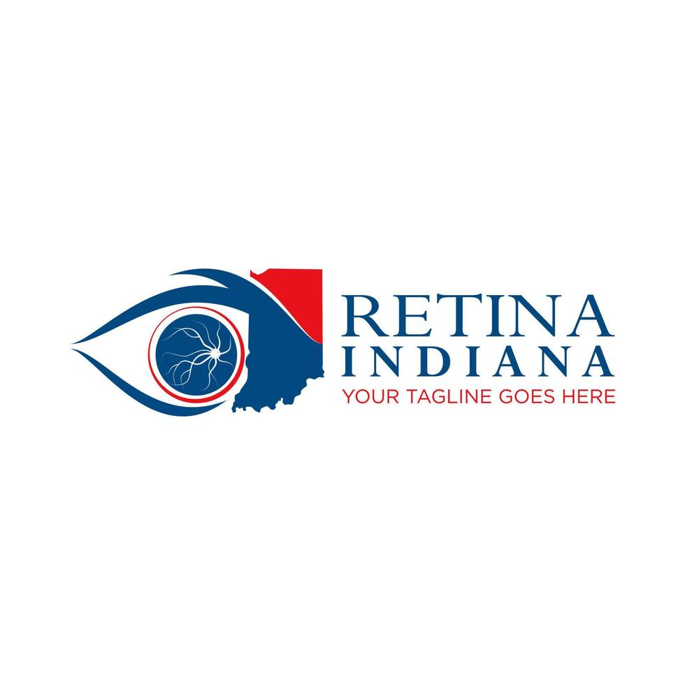 Simple and unique retina eye and Indian region maps image graphic icon logo design abstract concept vector stock. Can be used as a symbol related to health or eye disease