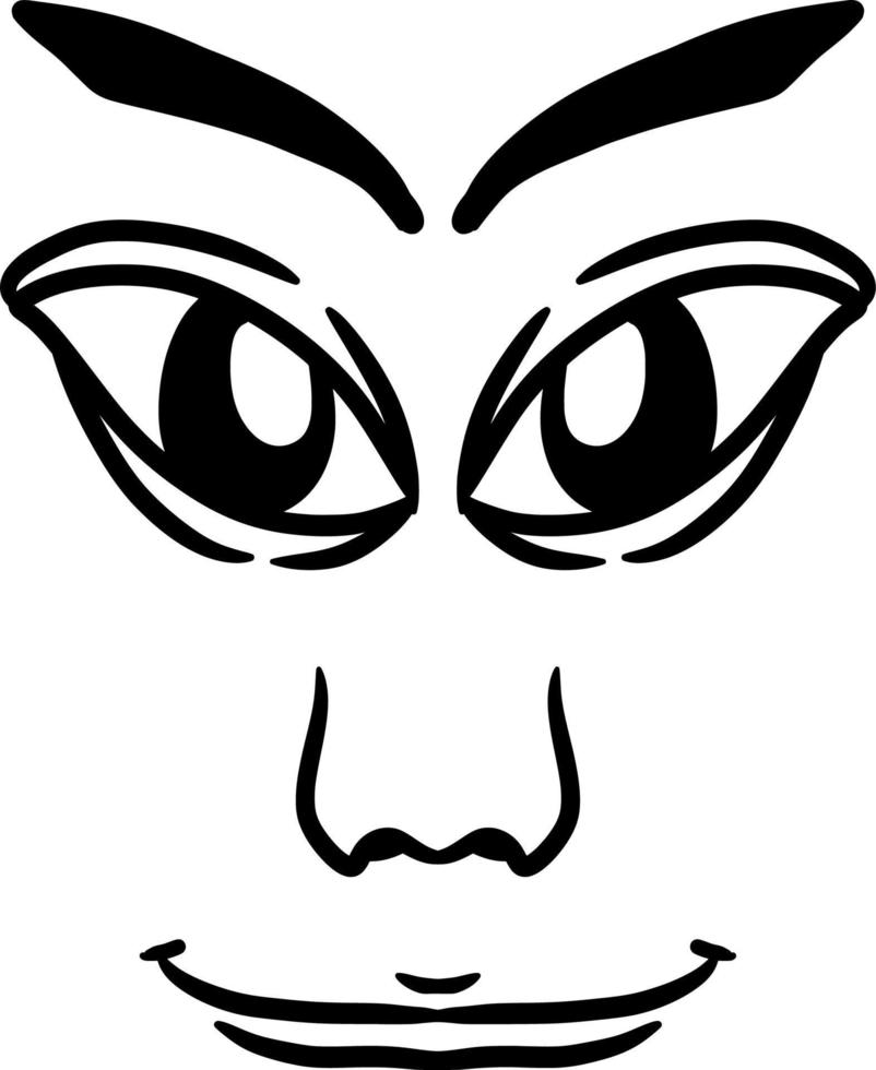 vector illustration of face man cartoon