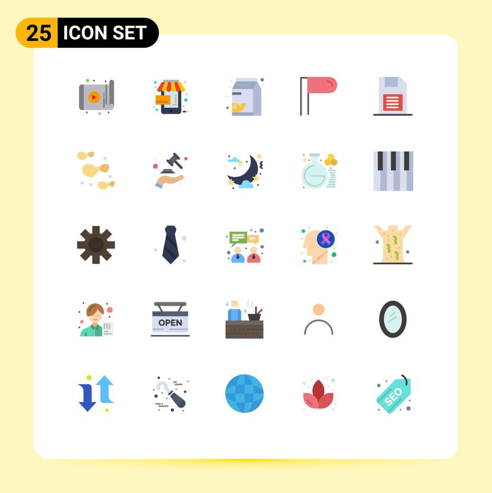 Set of 25 Modern UI Icons Symbols Signs for mobile chip memory card online sign pak Editable Vector Design Elements