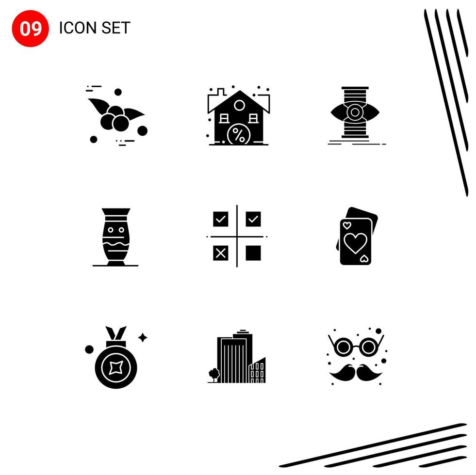 Set of 9 Modern UI Icons Symbols Signs for business indian success india culture Editable Vector Design Elements