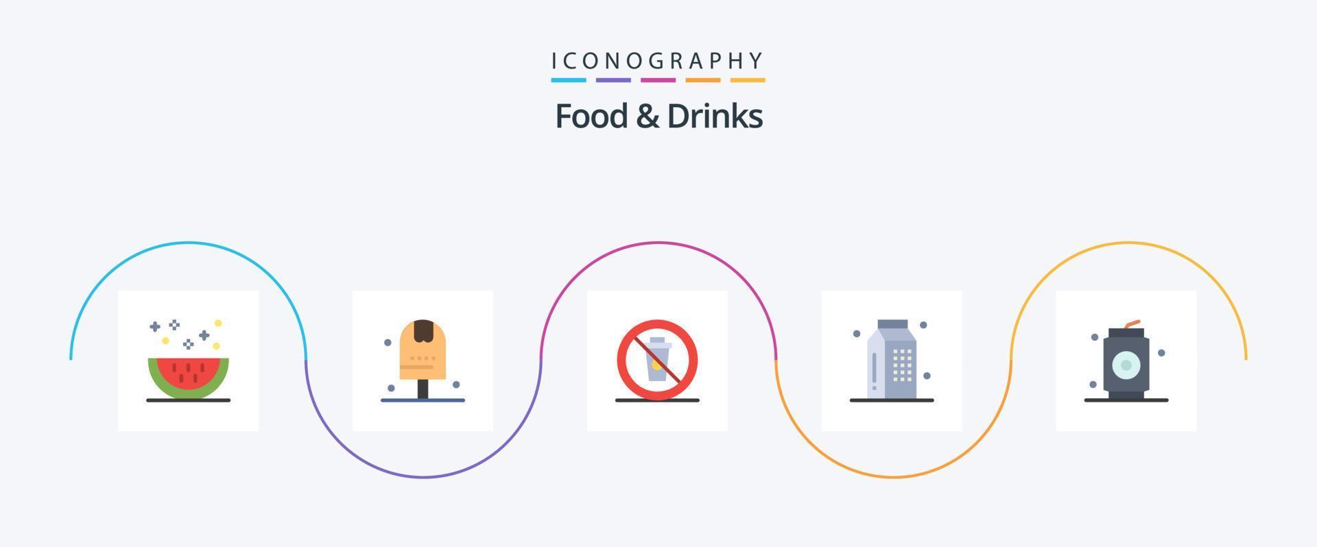 Paquete de 5 iconos planos de comida y bebida que incluye comida. Cocinando. cocina. restaurante. alimento vector