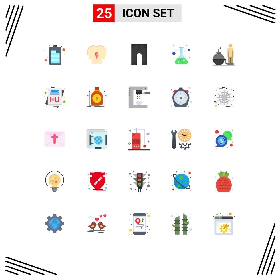 25 Universal Flat Colors Set for Web and Mobile Applications modern business clothes test lab Editable Vector Design Elements
