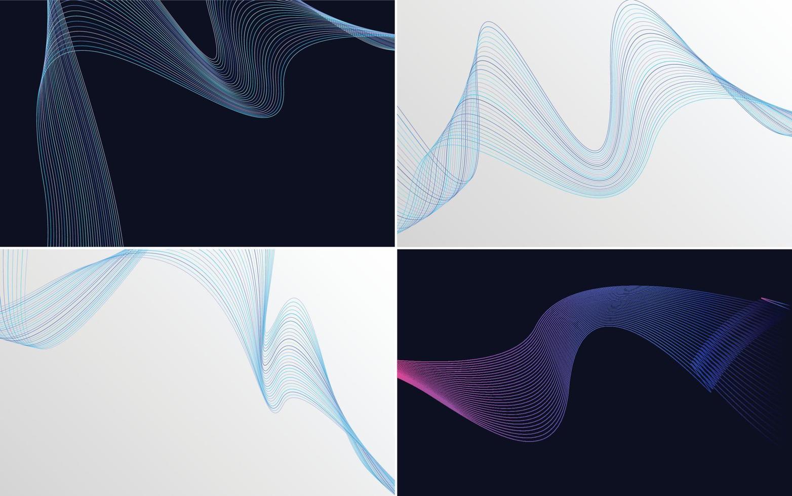 modern wave curve abstract presentation background Pack vector