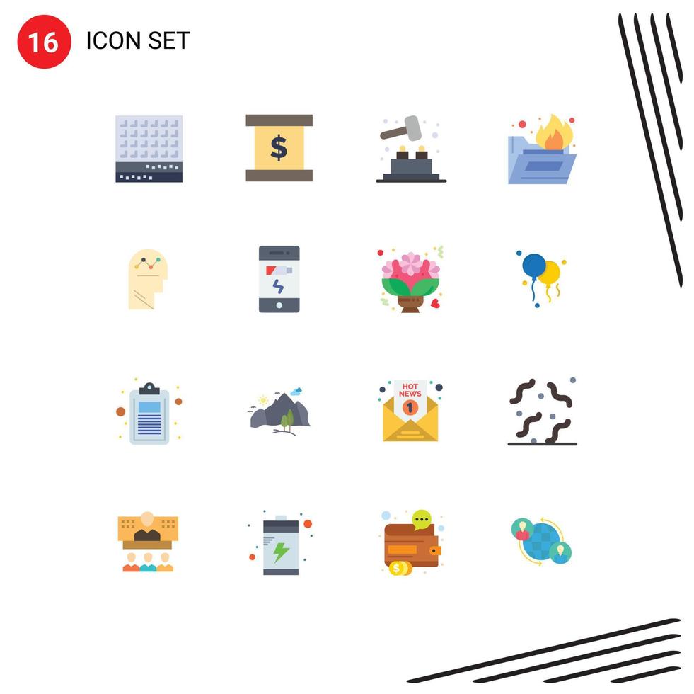 16 Creative Icons Modern Signs and Symbols of man process whack a mole user folder antivirus Editable Pack of Creative Vector Design Elements