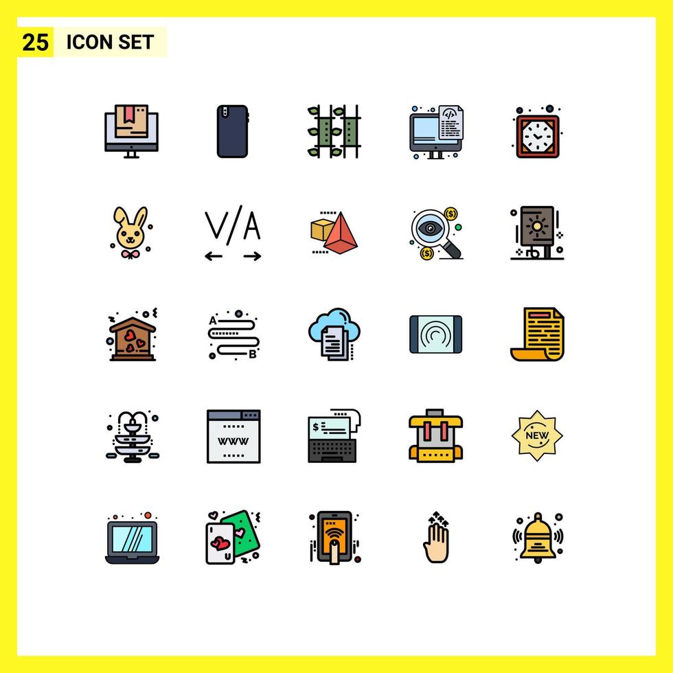 paquete de iconos de vectores de stock de 25 signos y símbolos de línea para programar la codificación android spa relajarse elementos de diseño de vectores editables
