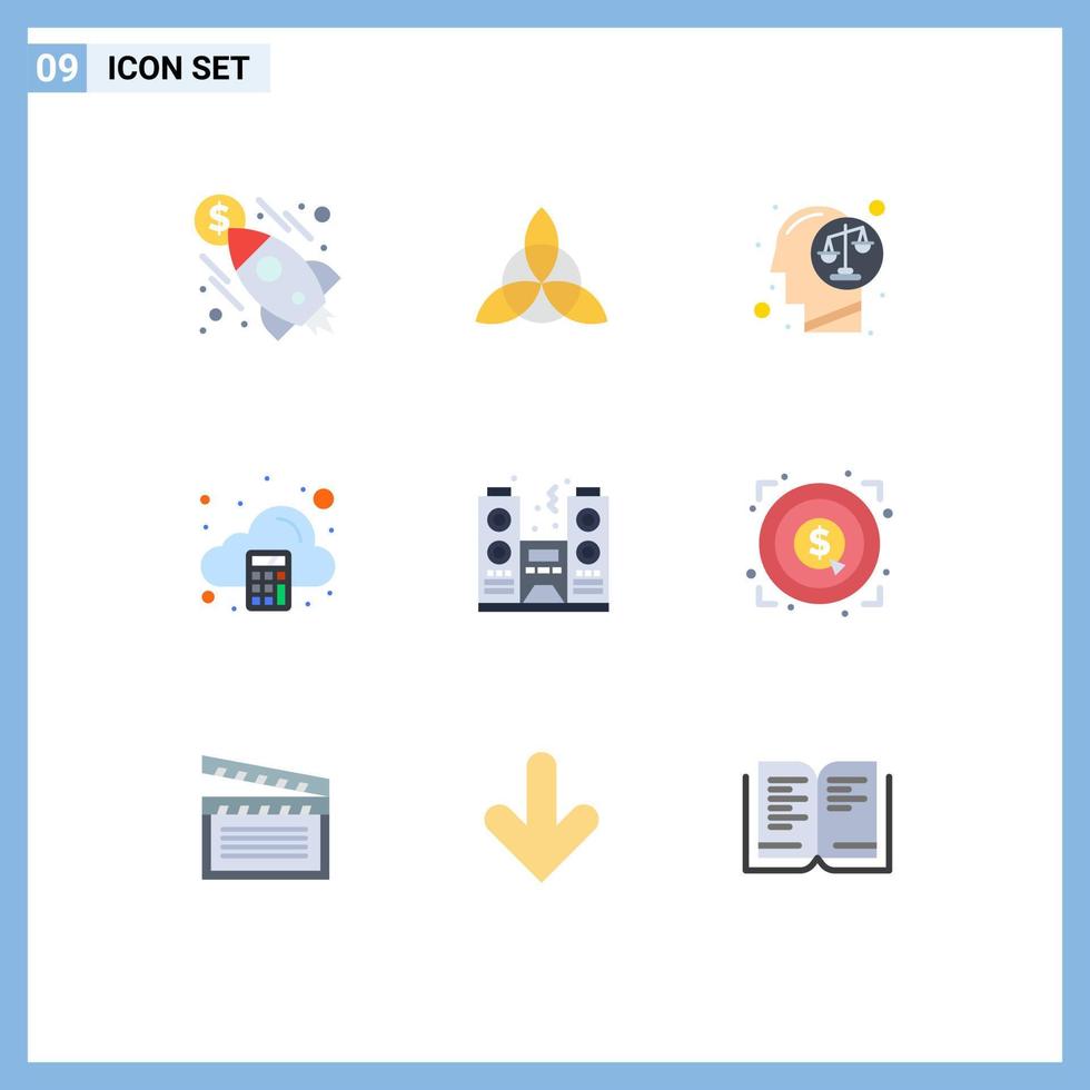 9 Creative Icons Modern Signs and Symbols of night tax decision calculate accounting Editable Vector Design Elements