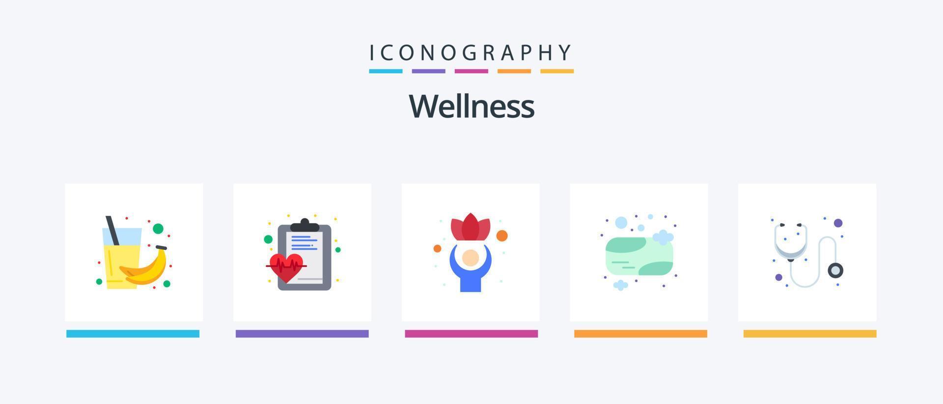 Wellness Flat 5 Icon Pack Including doctor. shower soap. medical. bath soap. wellness. Creative Icons Design vector