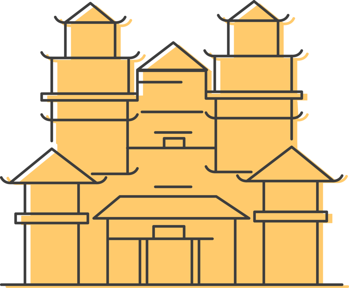 icono del templo de la reliquia del diente de buda, icono plano de singapur. png