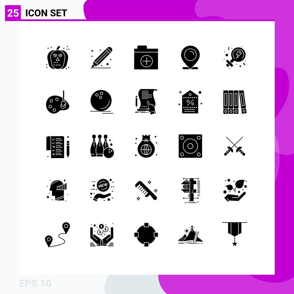 Pack of 25 creative Solid Glyphs of women feminism add shopping map Editable Vector Design Elements