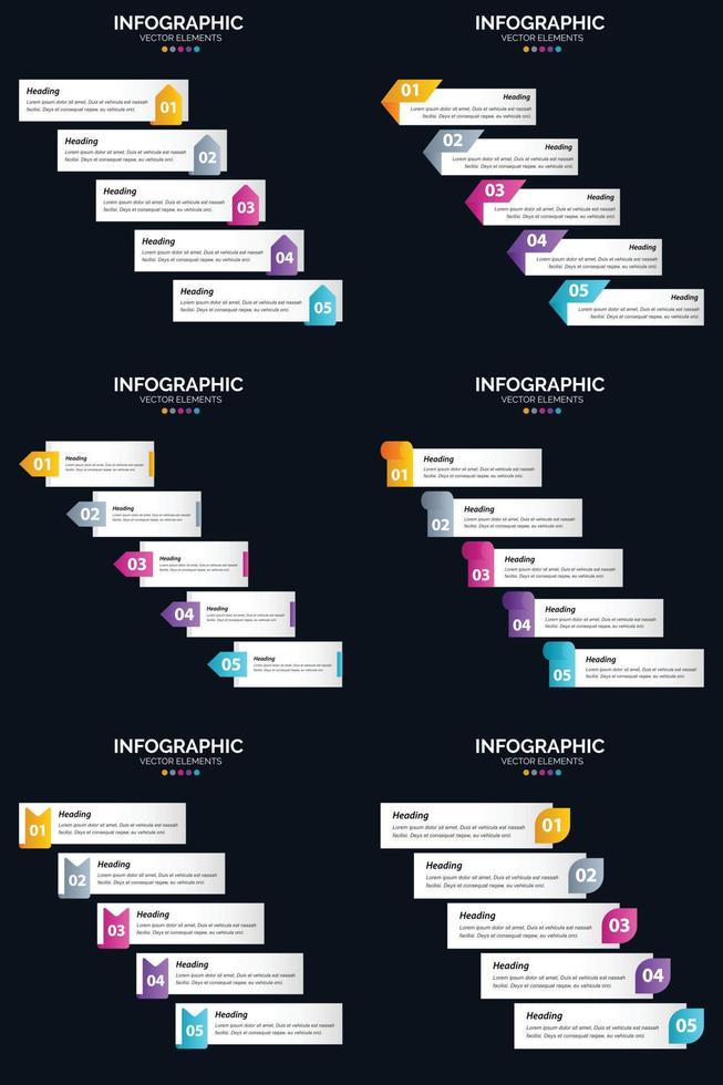 Add impact to your presentation with Vector 6 Infographics Pack and cycle diagrams