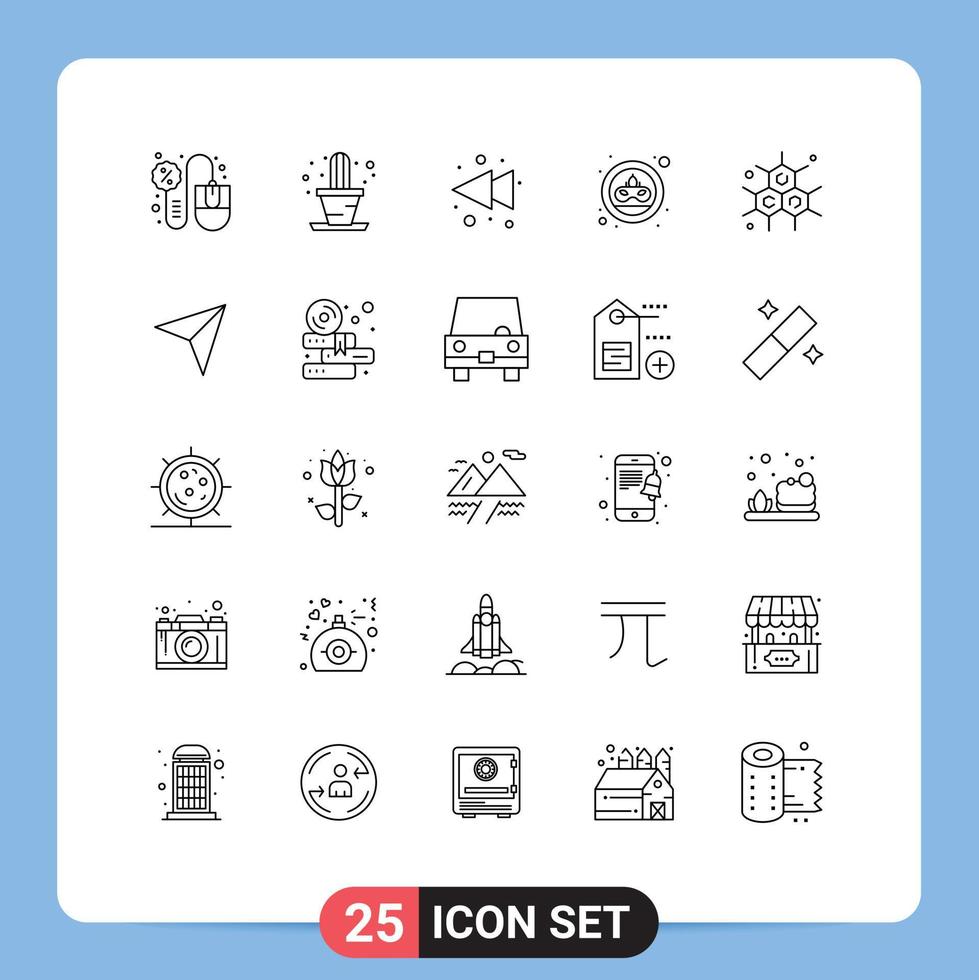 25 iconos creativos signos y símbolos modernos de la ciencia química máscara de flecha moneda elementos de diseño vectorial editables vector