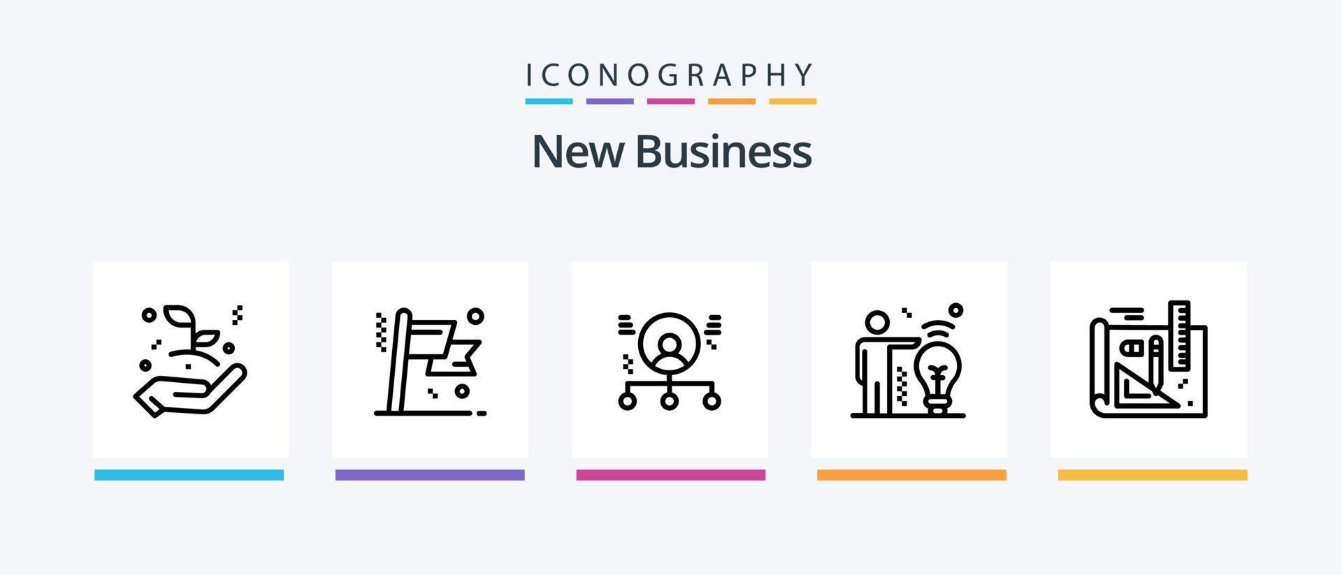 nuevo paquete de íconos de la línea de negocios 5 que incluye . seguro. mano. negocio. corporativo. diseño de iconos creativos vector