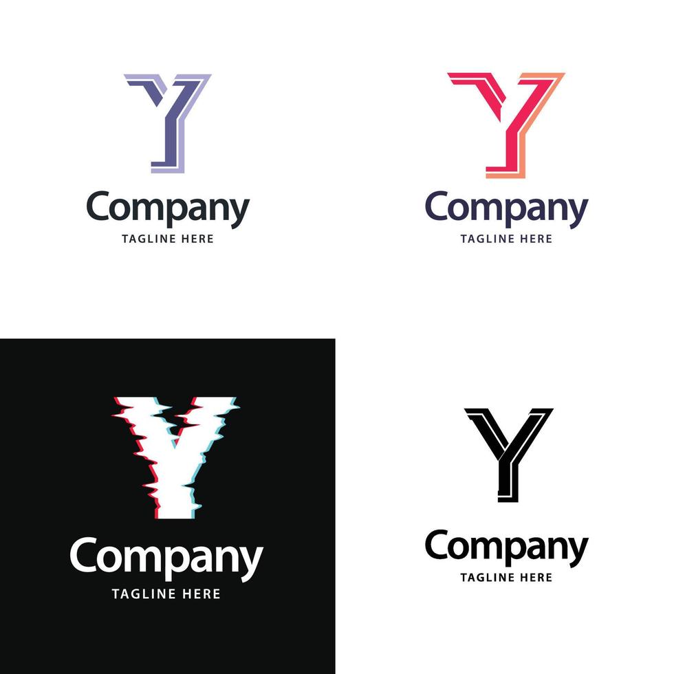 Letter Y Big Logo Pack Design Creative Modern logos design for your business vector