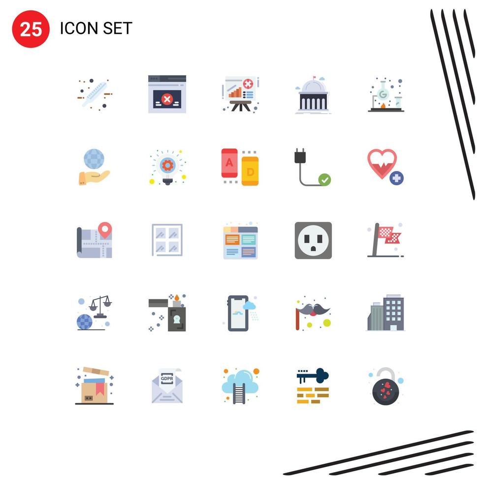 25 Flat Color concept for Websites Mobile and Apps chemistry learning graph education library Editable Vector Design Elements