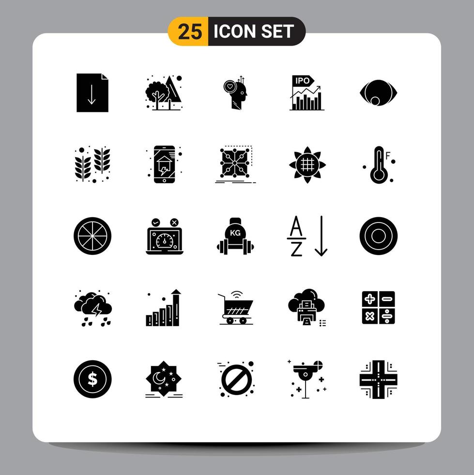 Set of 25 Modern UI Icons Symbols Signs for public modern like initial ipo Editable Vector Design Elements