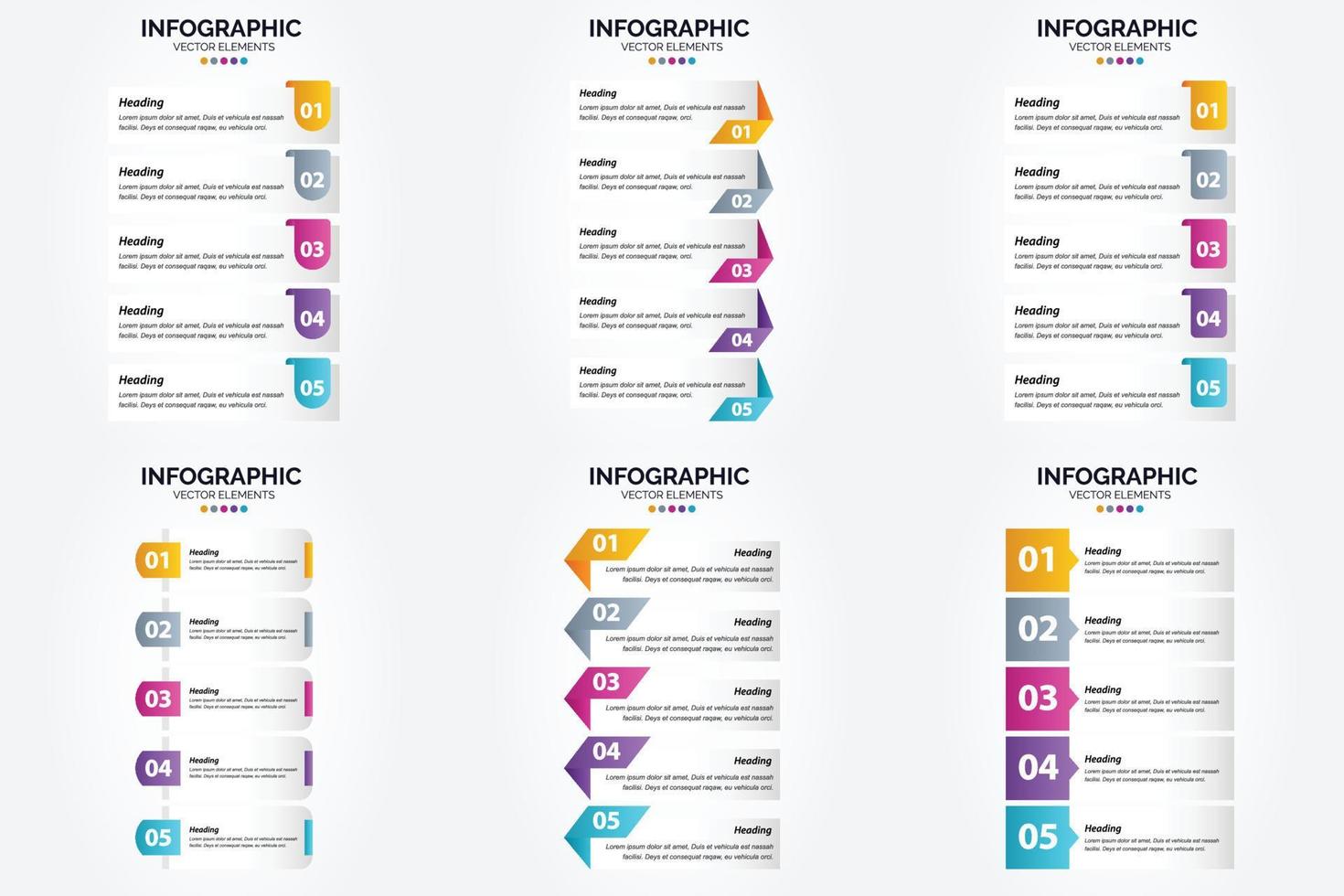 conjunto de infografías vectoriales de diseño plano para publicidad en folletos. volantes y revistas. vector