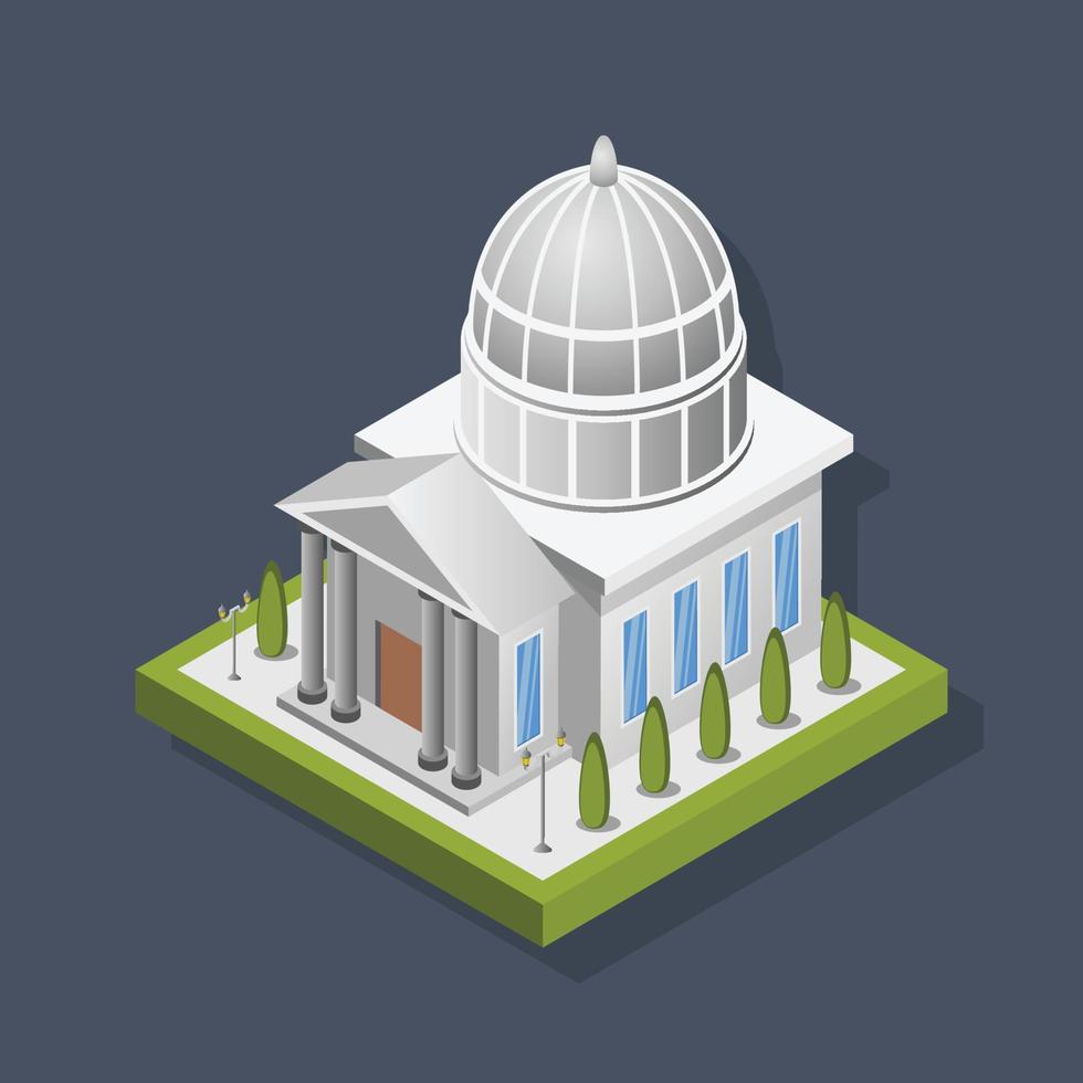 Washington DC - Isometric 3D illustration. vector