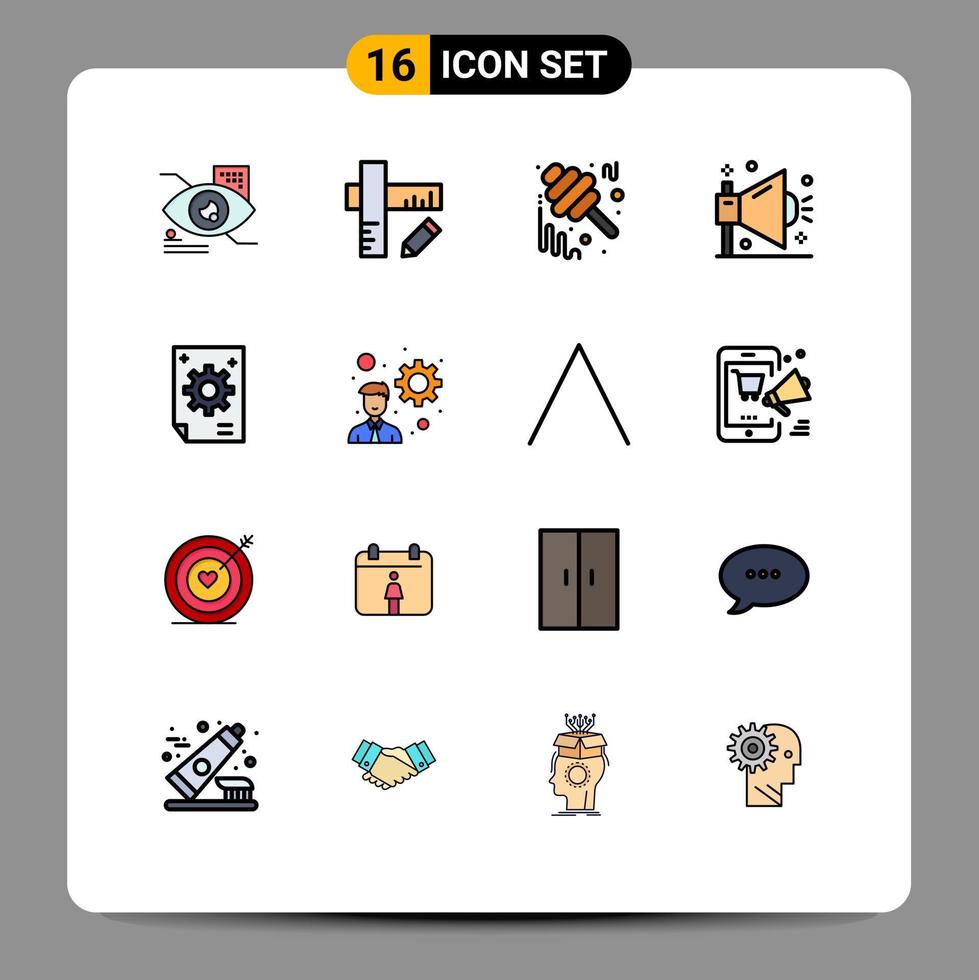 16 Creative Icons Modern Signs and Symbols of business seo fall optimization business Editable Creative Vector Design Elements