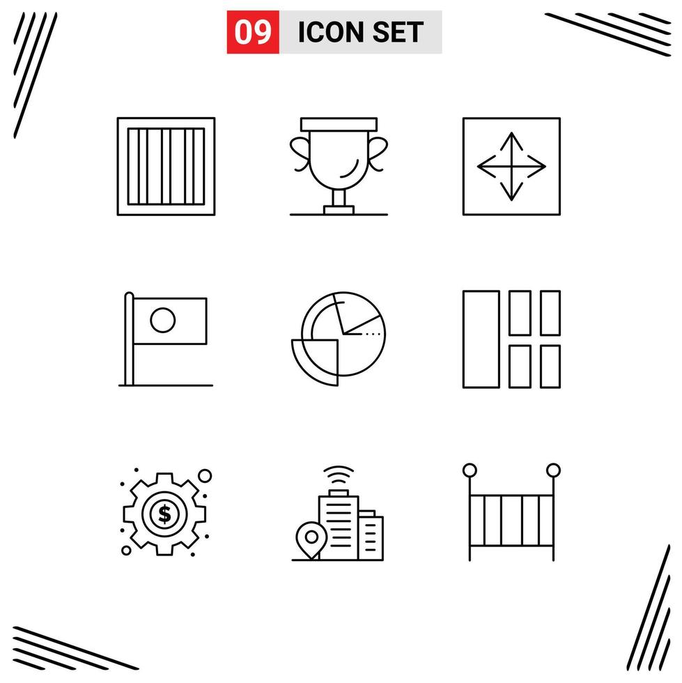 9 Thematic Vector Outlines and Editable Symbols of analysis country app bangladesh asian Editable Vector Design Elements