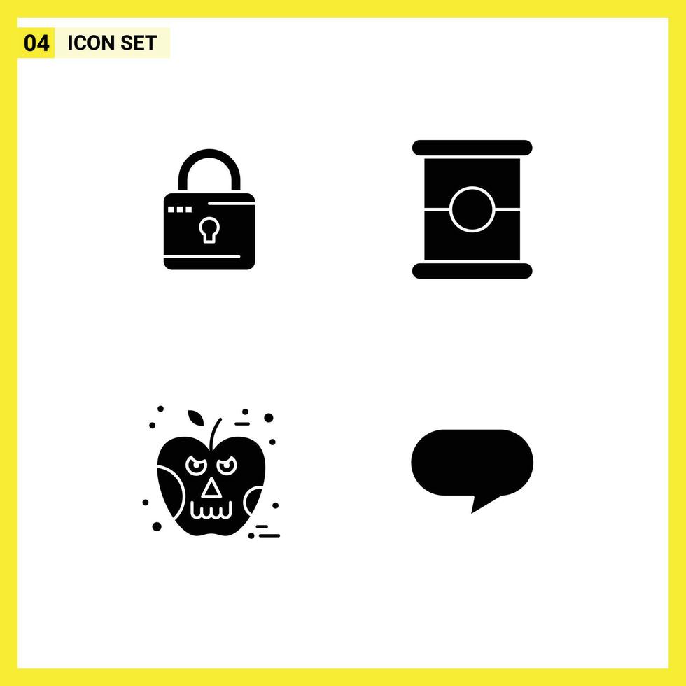 User Interface Pack of Basic Solid Glyphs of louck poison security spam twitter Editable Vector Design Elements