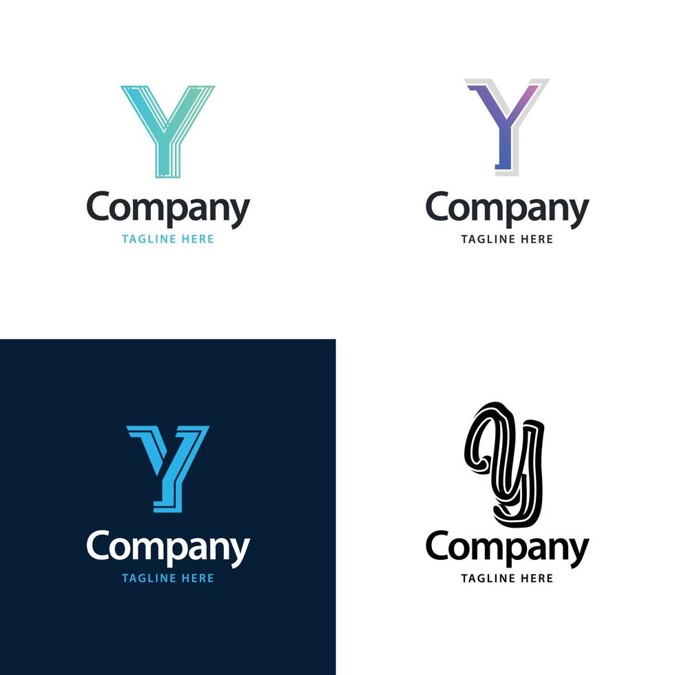 Letter Y Big Logo Pack Design Creative Modern logos design for your business vector