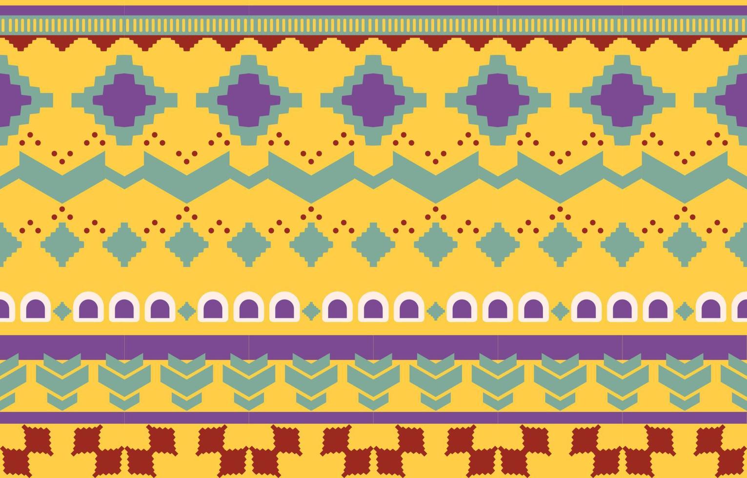 patrón sin costuras de tela nativa americana navajo, fondo tradicional étnico tribal geométrico, elementos de diseño, diseño para alfombra, papel pintado, ropa, alfombra, interior, ilustración vectorial bordada. vector