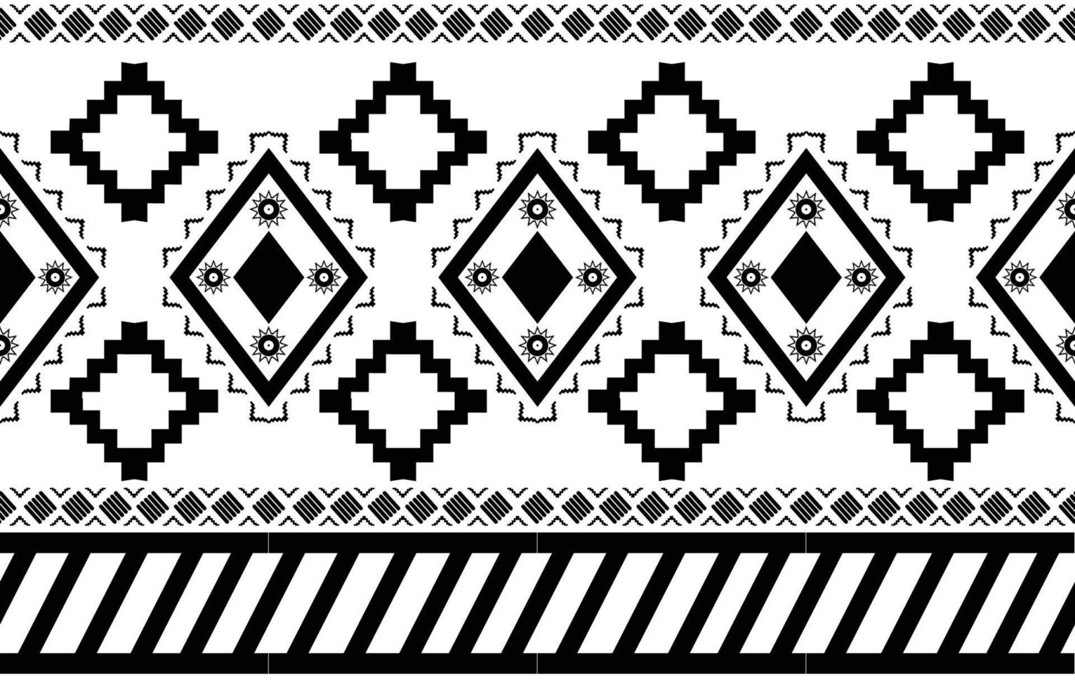 patrón geométrico étnico abstracto blanco y negro tribal africano. diseño para fondo o papel tapiz.ilustración vectorial para imprimir patrones de tela, alfombras, camisas, disfraces, turbantes, sombreros, cortinas. vector