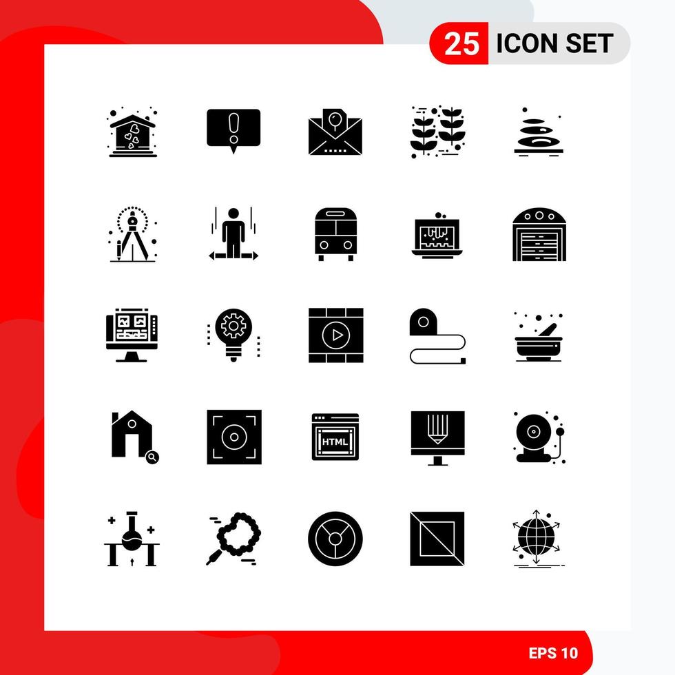 Modern Set of 25 Solid Glyphs Pictograph of spa massage kid hot thanksgiving Editable Vector Design Elements